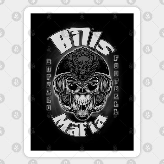 Bills Mafia (Black & White Version) Magnet by The Dark Vestiary